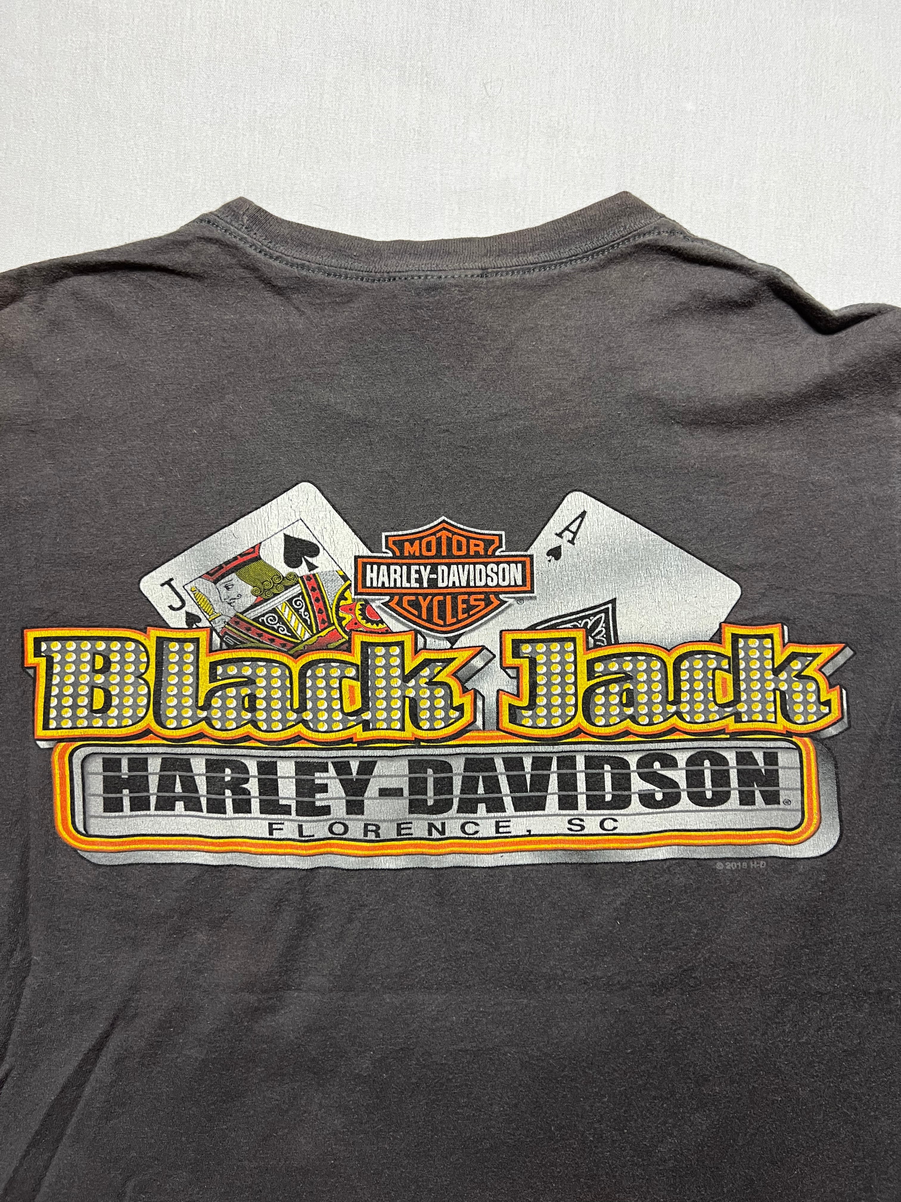 (M) T-Shirt Harley-Davidson Black Jack Florence South Carolina