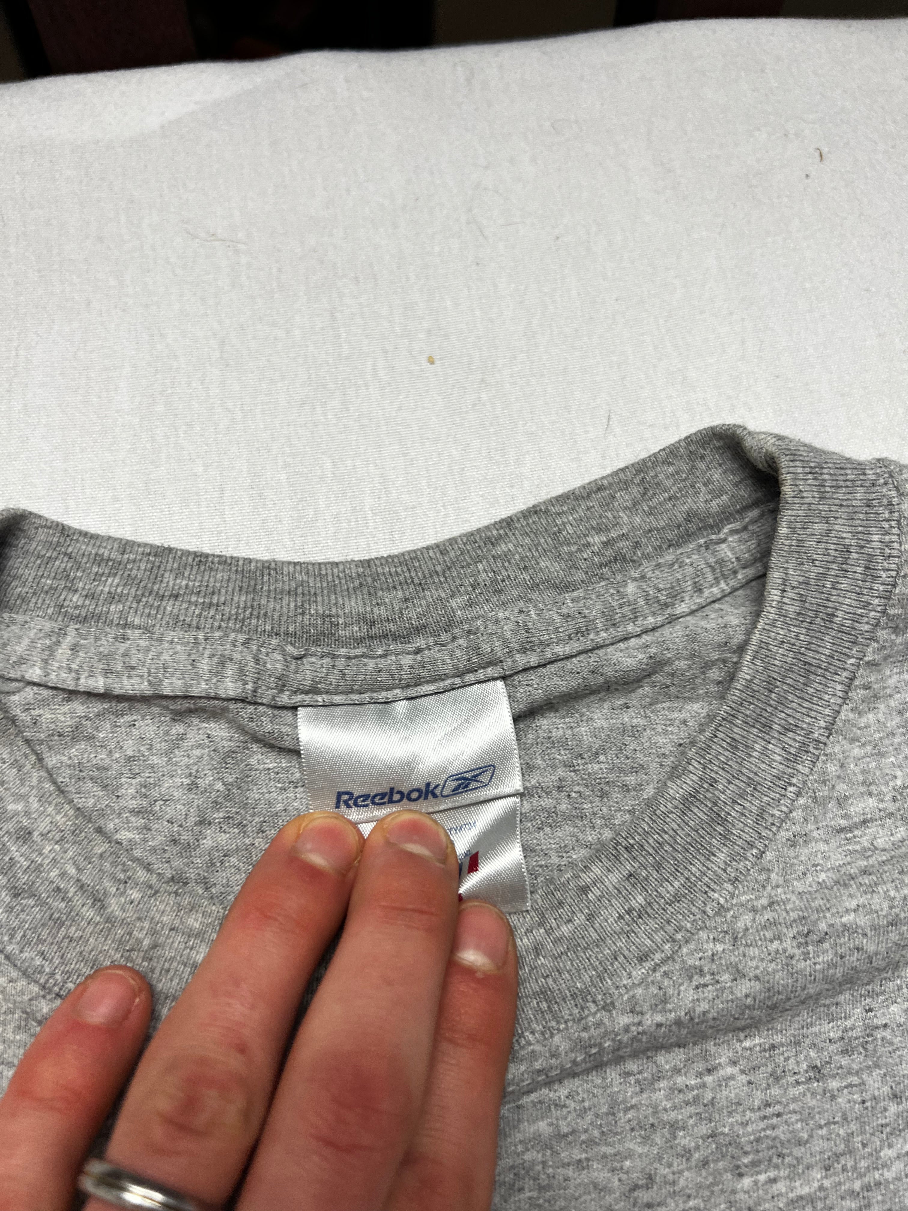 (XL) T-shirt Reebok Vintage Gris Logo Brodé