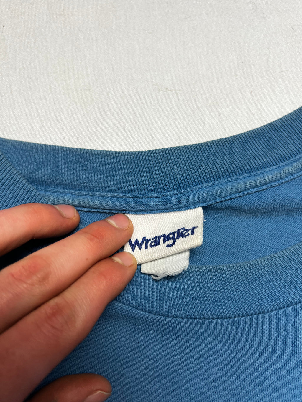 (XL) T-shirt Wrangler bleu imprimé western