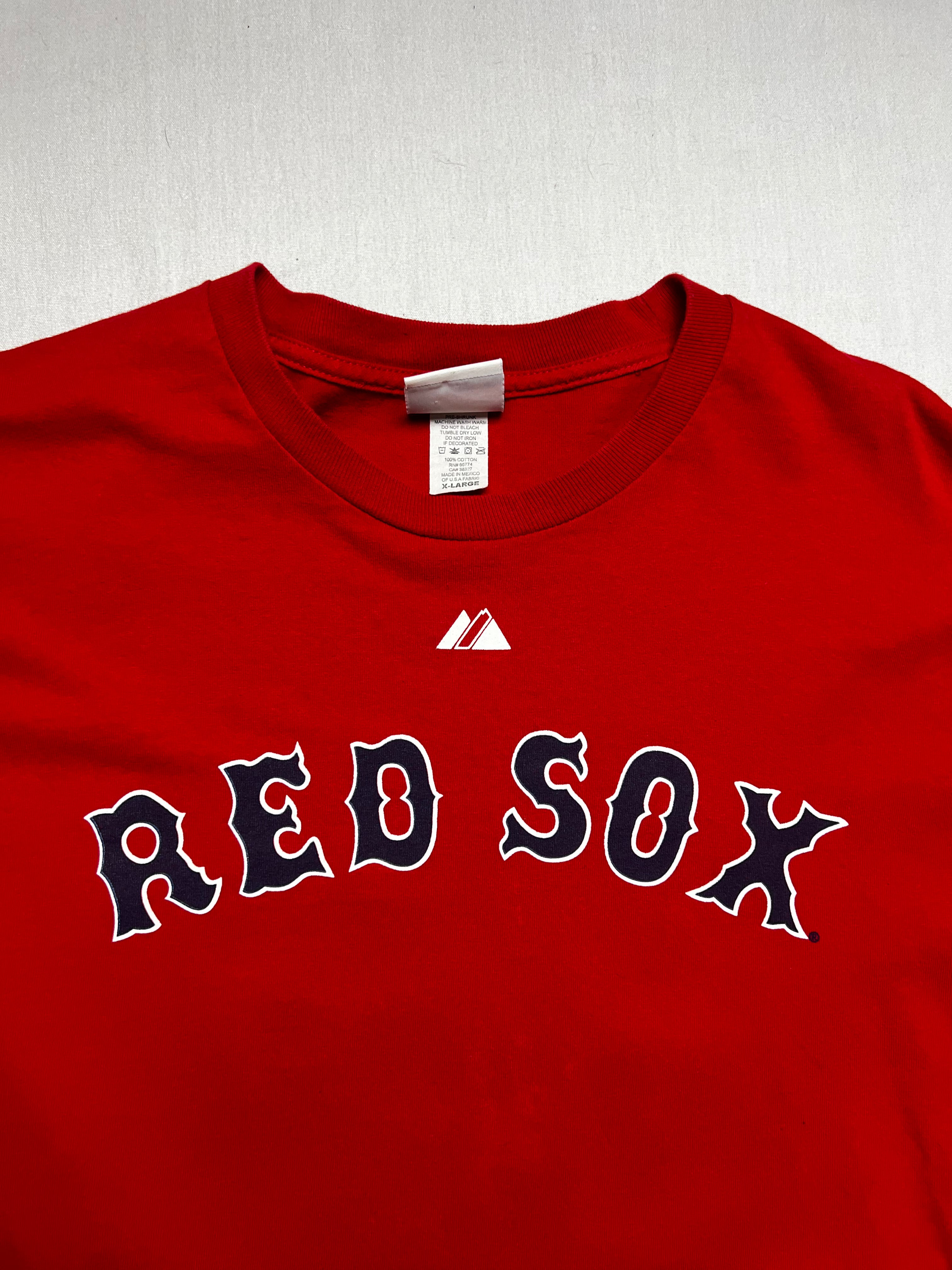 (XL) T-shirt Majestic Boston Red Sox rouge Pedroia 15