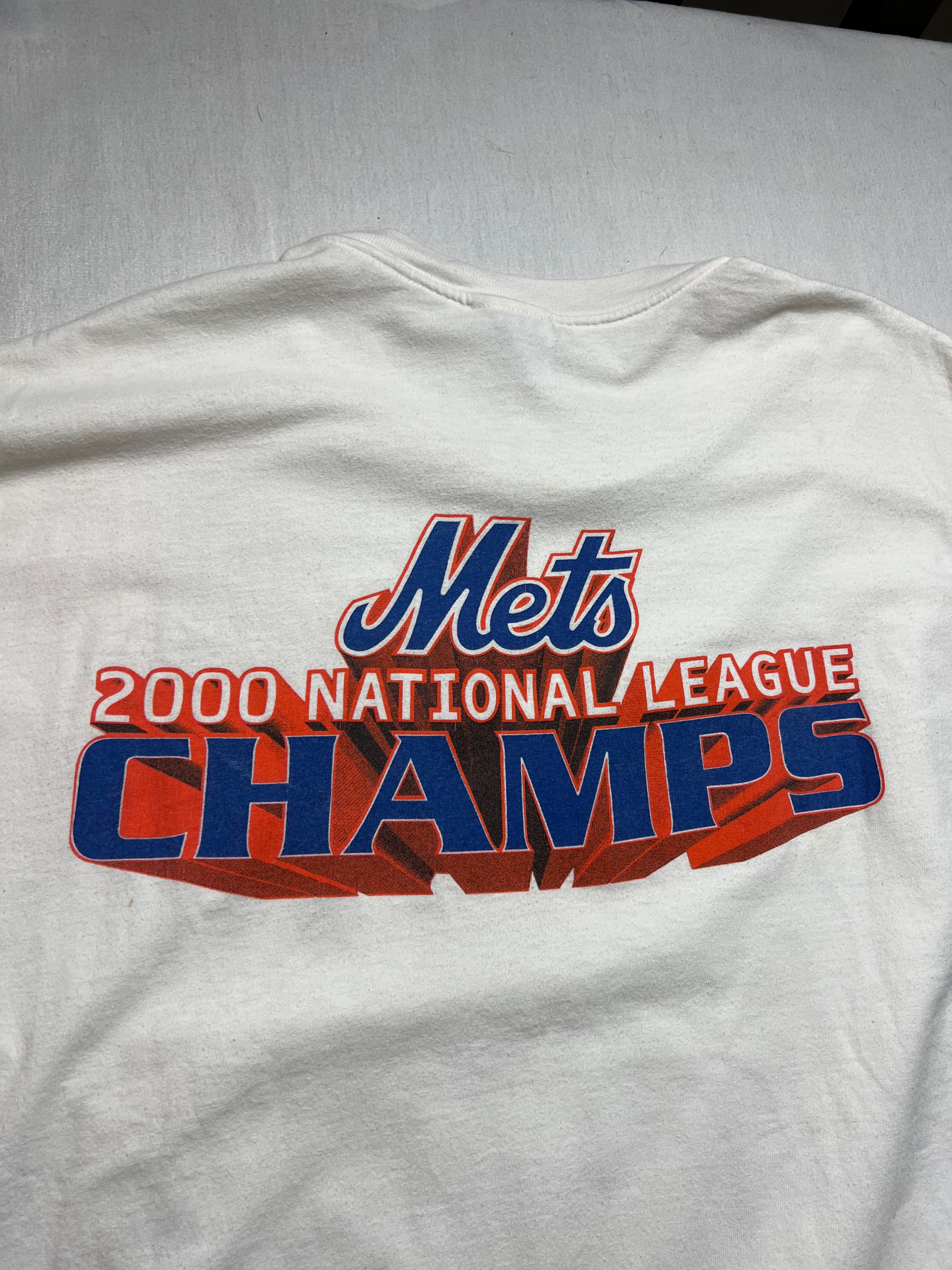 (XL) T-shirt New York Mets 2000 National League Champs blanc