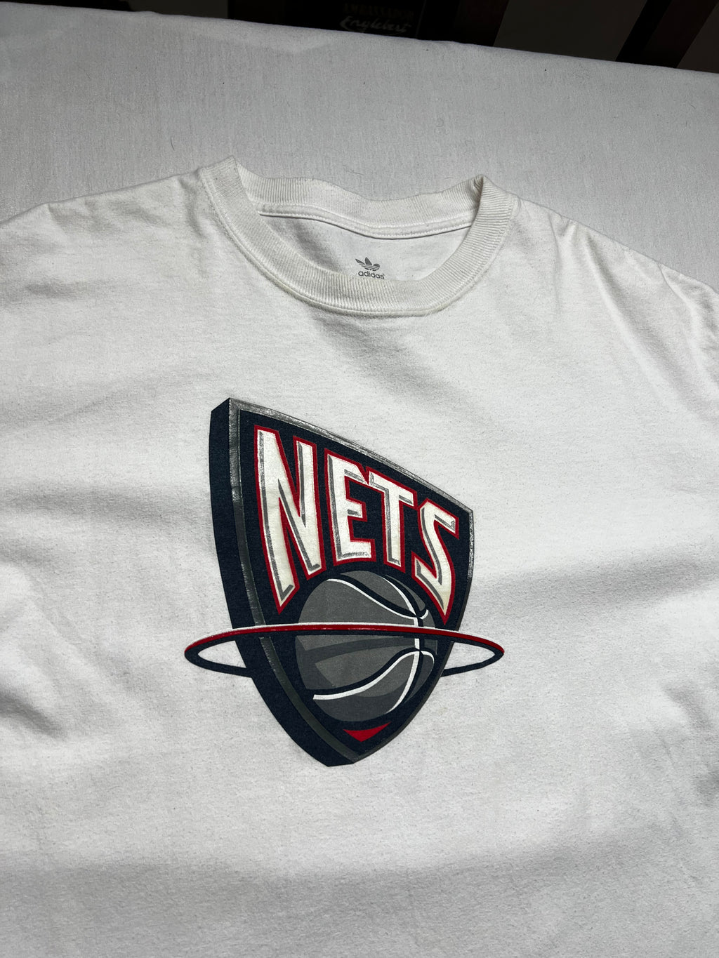 (XL) T-shirt Adidas New Jersey Nets blanc