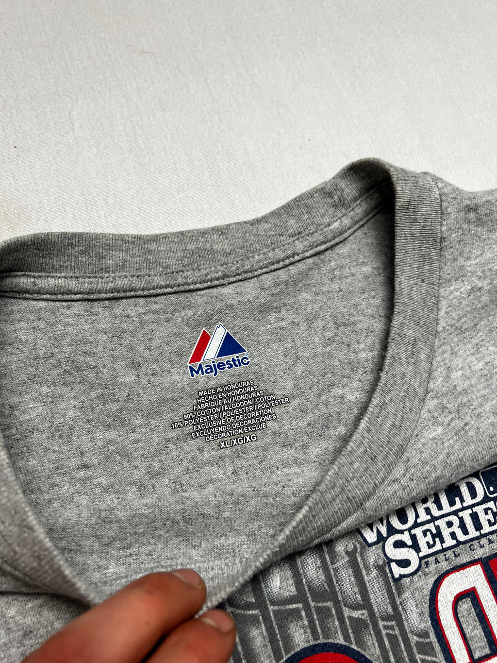 (XL) T-shirt Majestic Boston Red Sox World Series 2013 gris