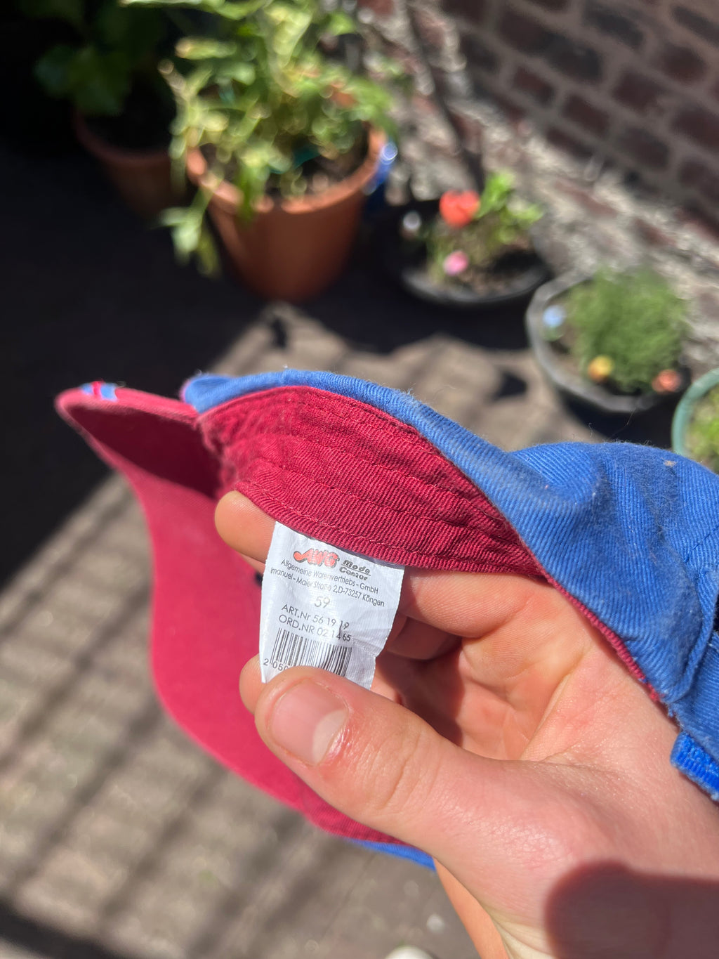 Casquette Pro League Bleu & Rouge Vintage