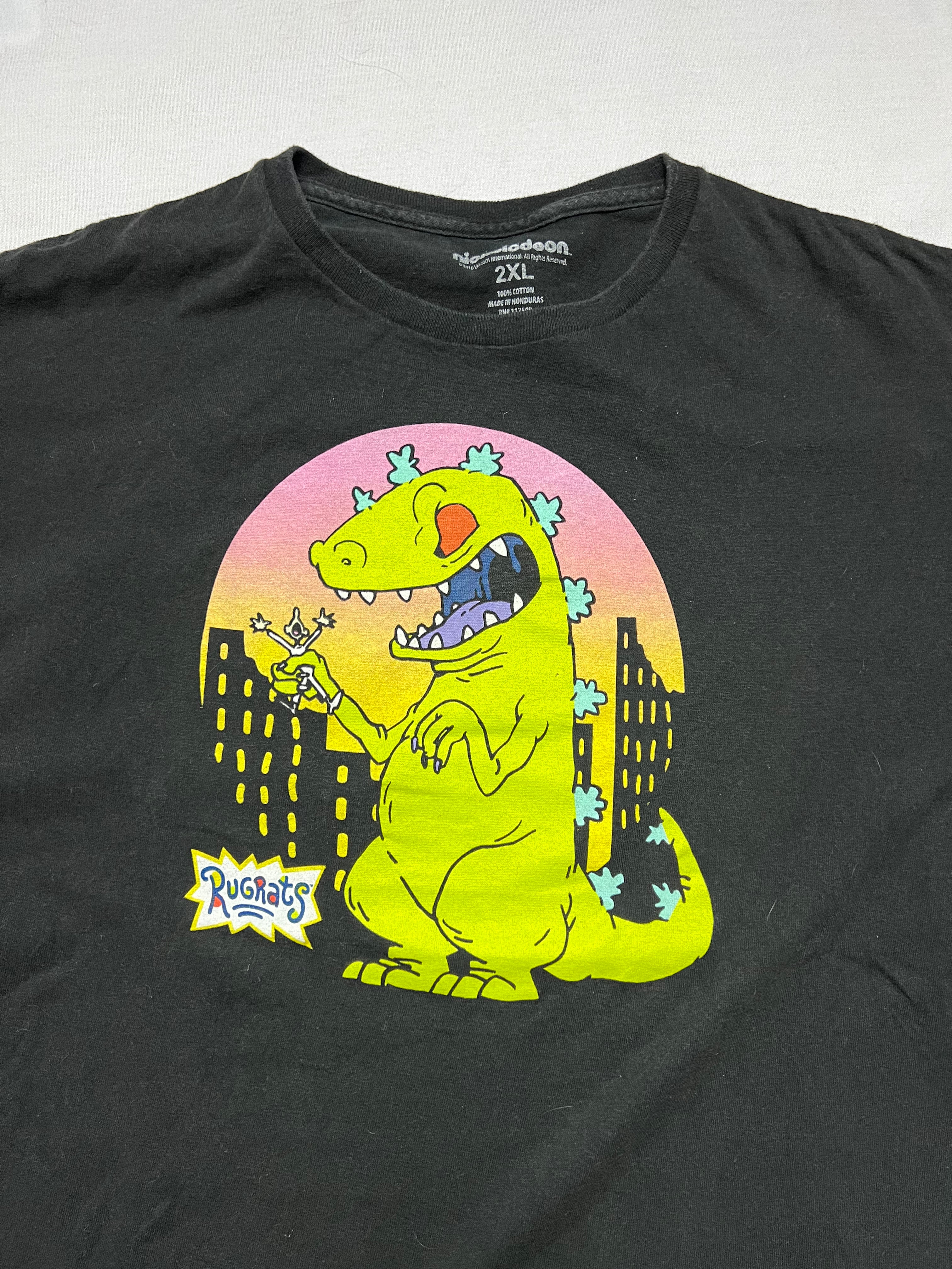(2XL) T-shirt Rugrats Reptar Noir
