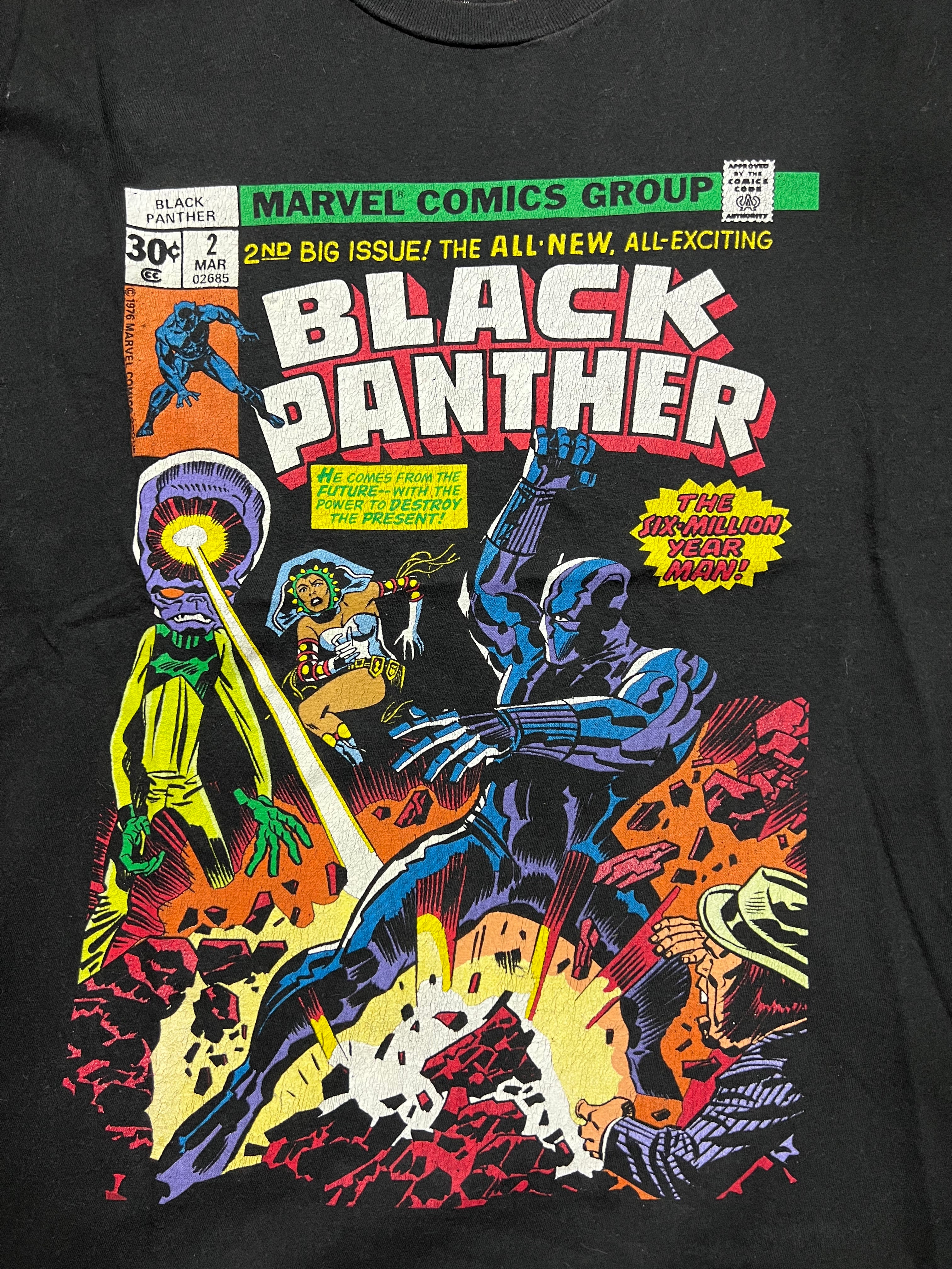 (M) T-shirt Black Panther Comics Noir