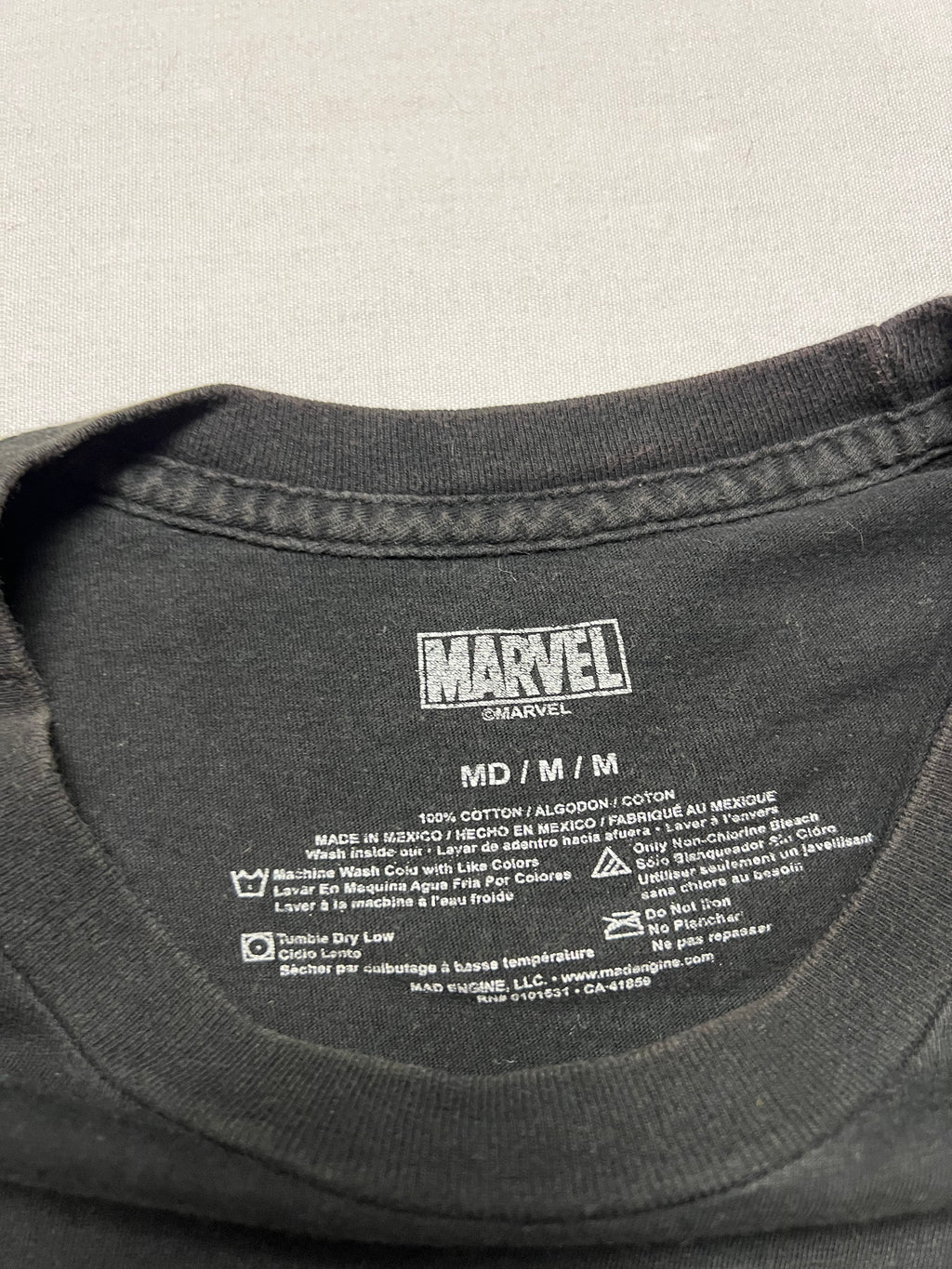 (M) T-shirt Black Panther Comics Noir