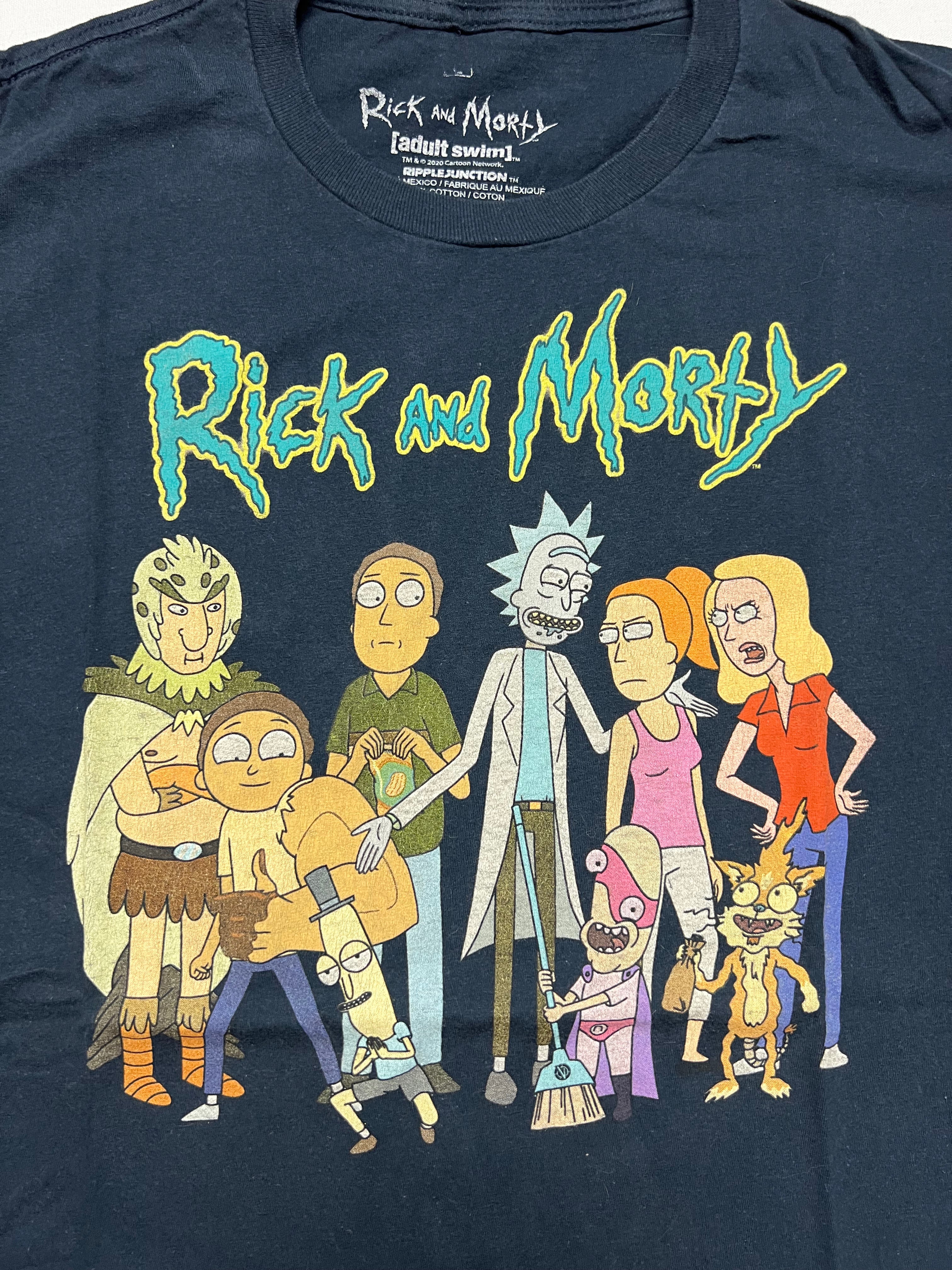 (L) T-shirt Rick And Morty Noir