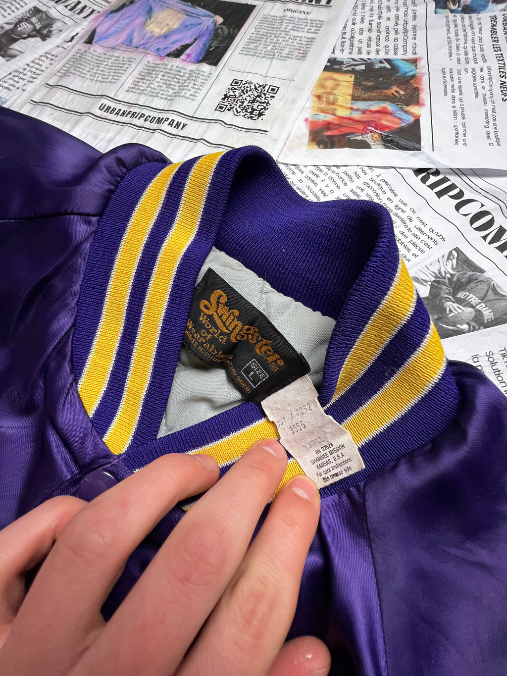 (L) Varsity Jacket 100% Made in USA – Veste Universitaire Vintage – Letterman Jacket - Urbanfripcompany