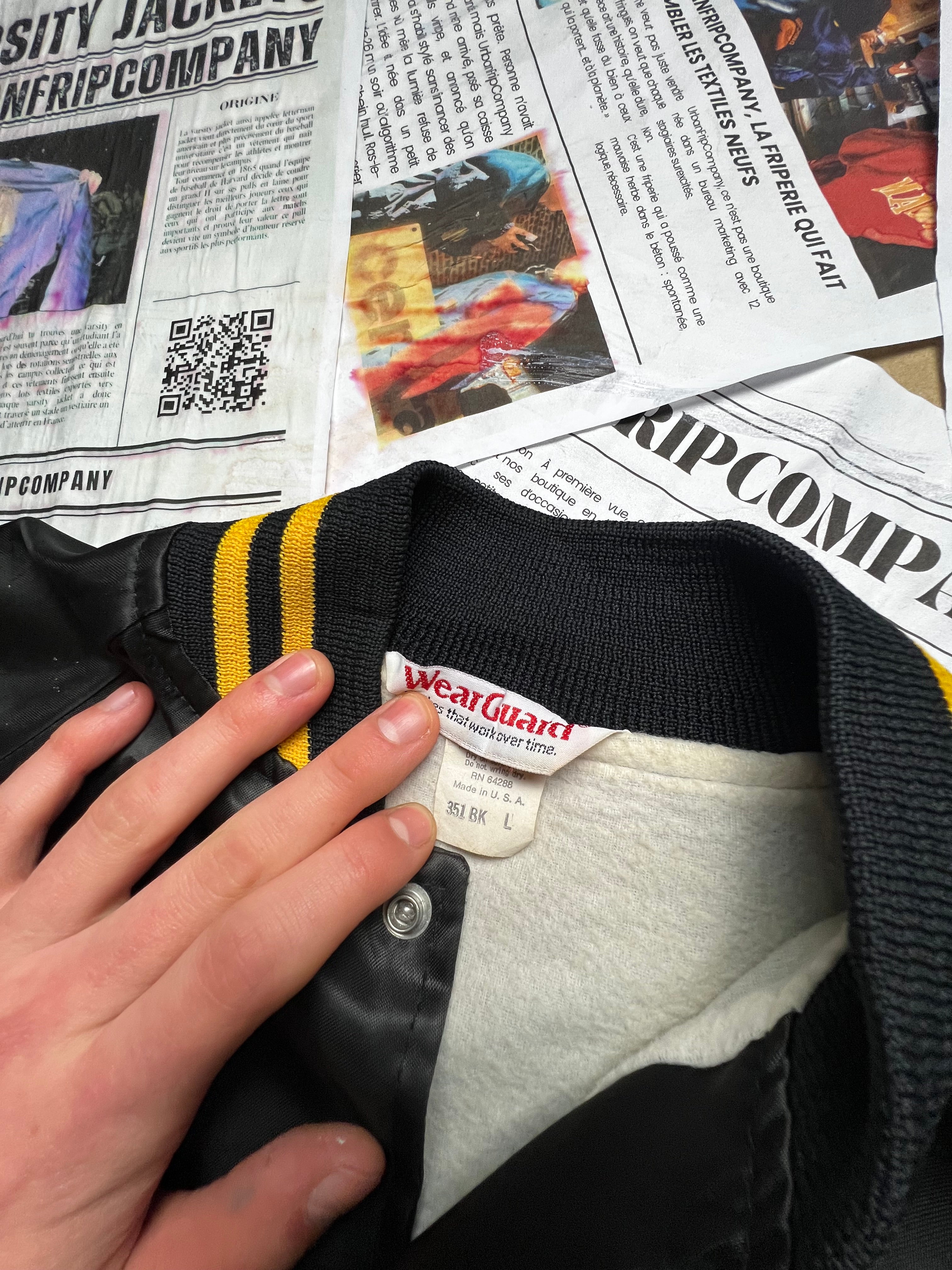 (L) Varsity Jacket 100% Made in USA – Veste Universitaire Vintage – Letterman Jacket - Urbanfripcompany