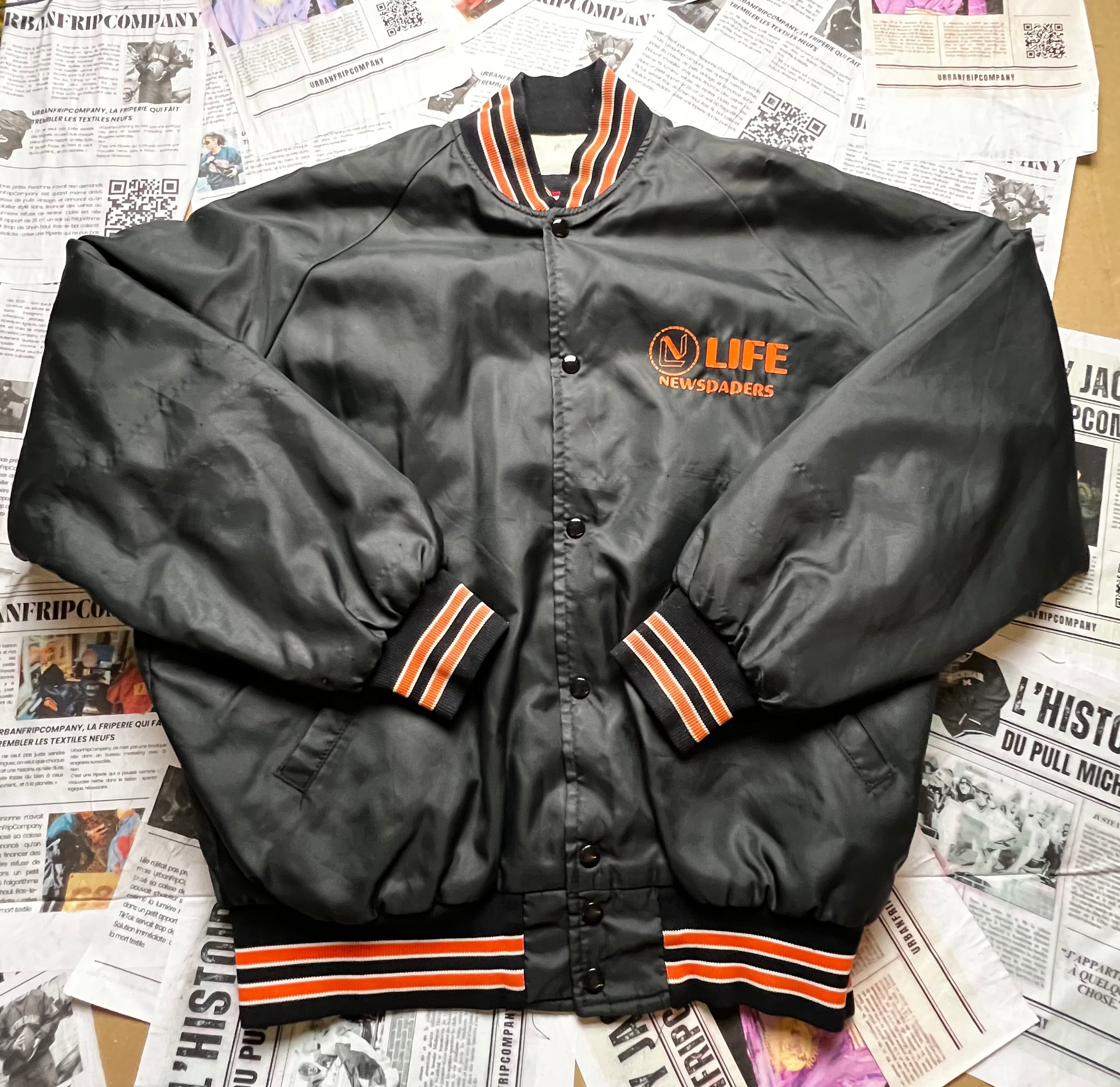 (XL) Varsity Jacket 100% Made in USA – Veste Universitaire Vintage – Letterman Jacket - Urbanfripcompany