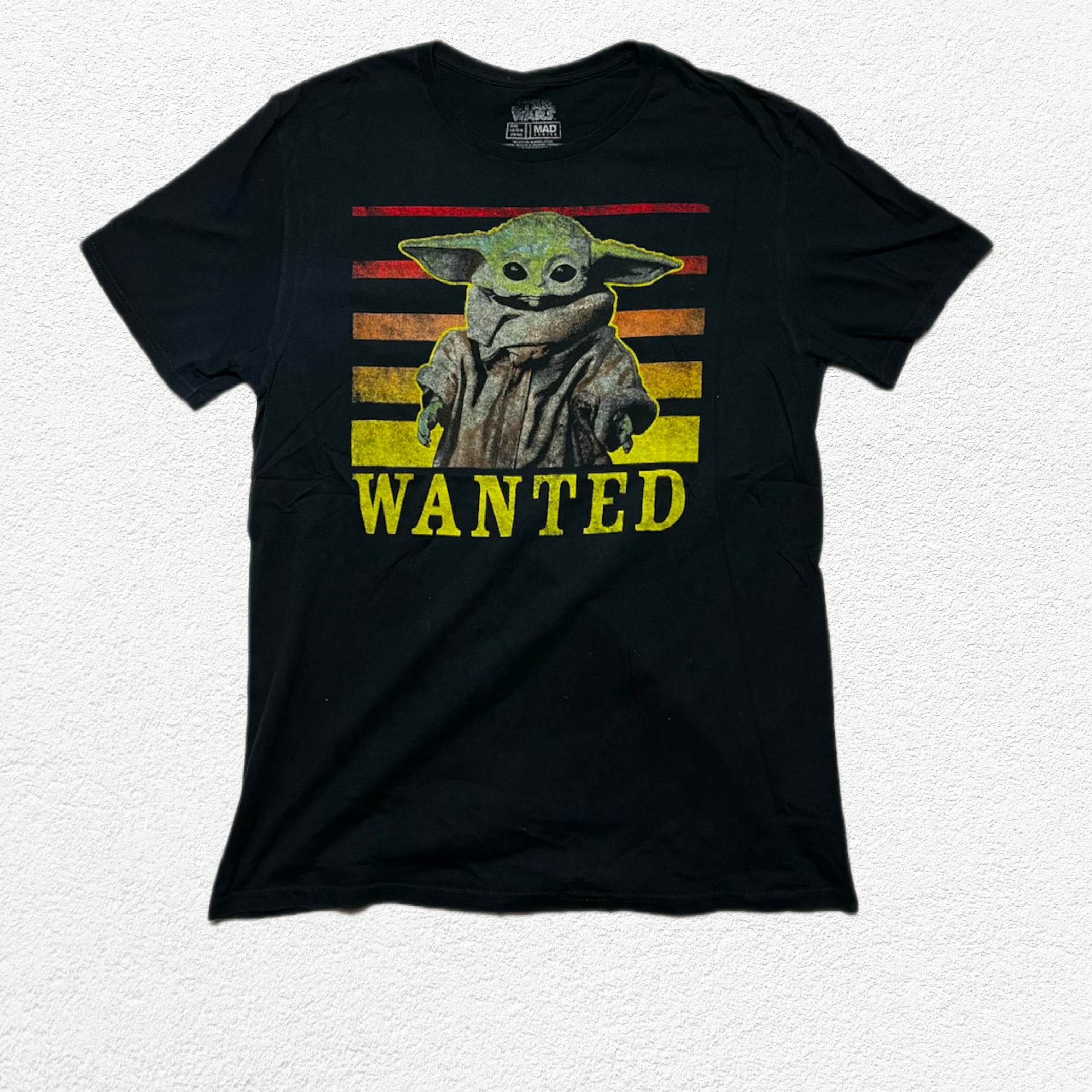 (L) T-shirt Star Wars The Mandalorian Wanted Noir