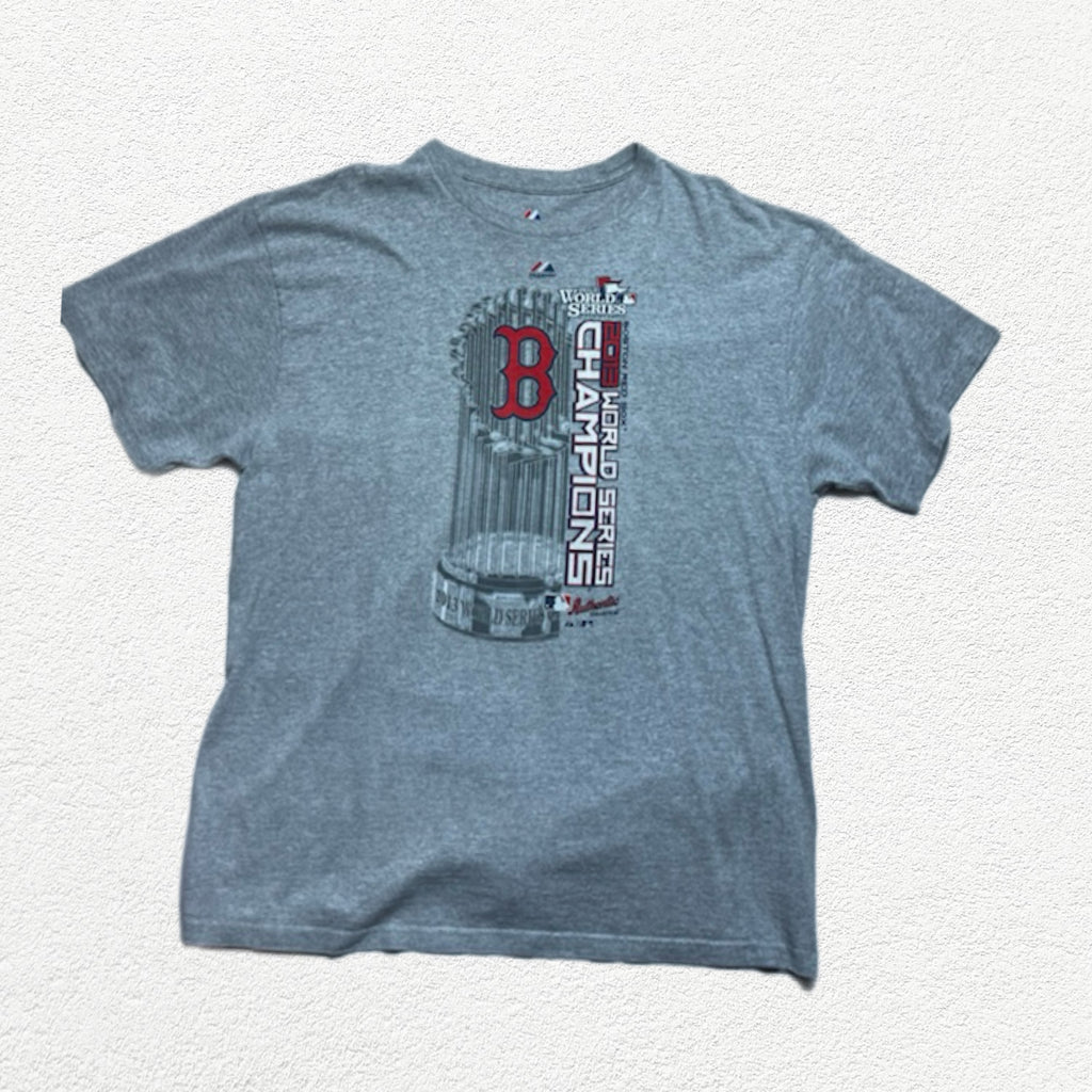 (XL) T-shirt Majestic Boston Red Sox World Series 2013 gris