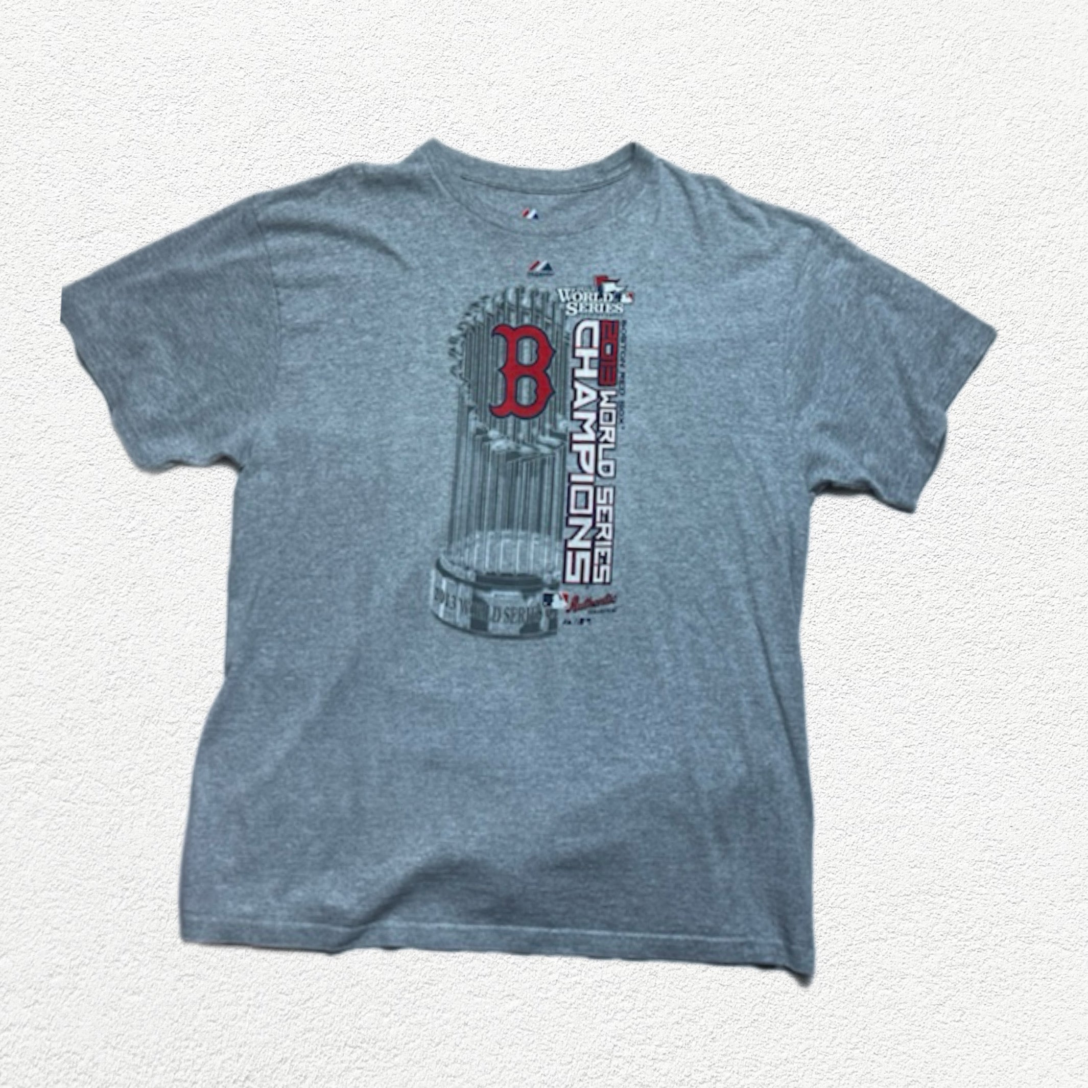 (XL) T-shirt Majestic Boston Red Sox World Series 2013 gris