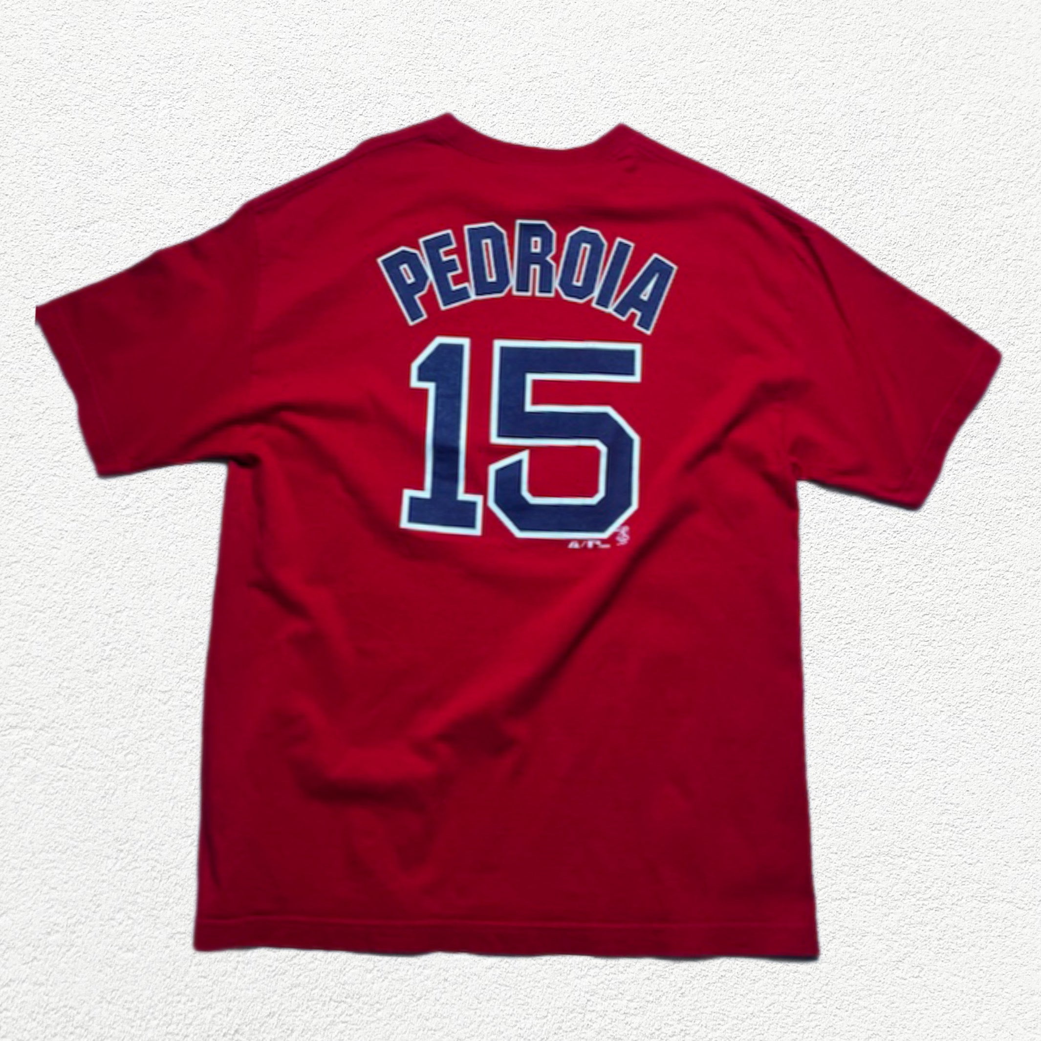 (XL) T-shirt Majestic Boston Red Sox rouge Pedroia 15