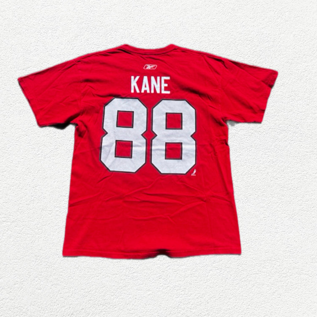 (M) T-shirt Chicago Blackhawks Patrick Kane #88 Reebok NHL Rouge