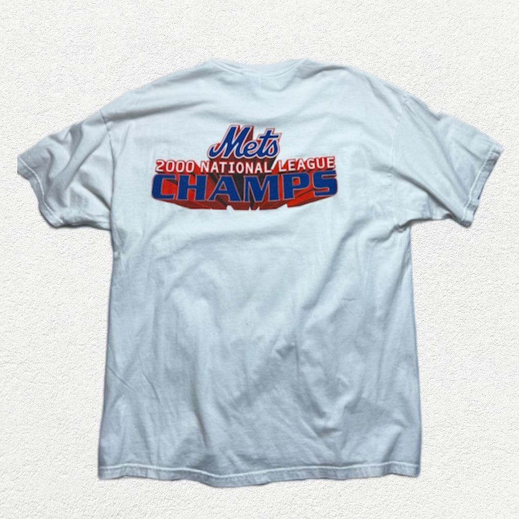 (XL) T-shirt New York Mets 2000 National League Champs blanc