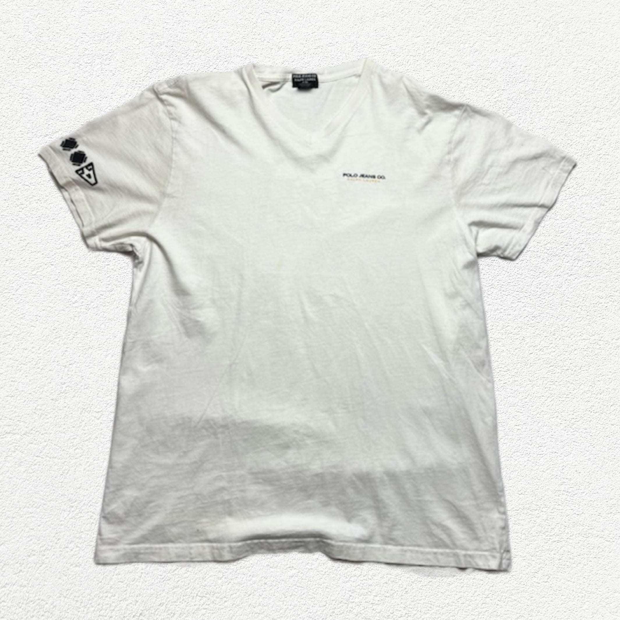 (XL) T-shirt Polo Jeans Co. Ralph Lauren blanc vintage