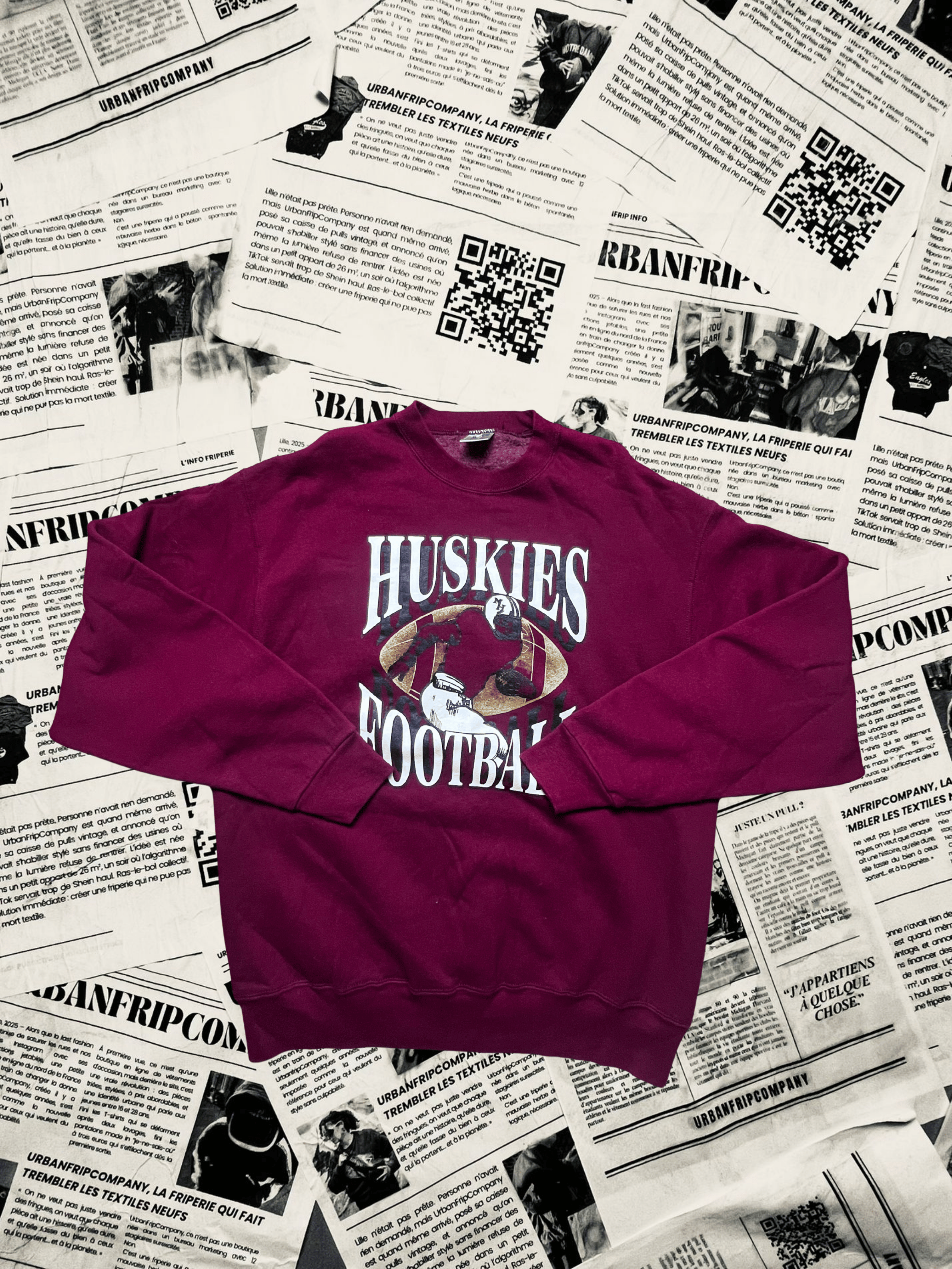 (XL) Pull Universitaire – Style Campus US 90s/2000s | UrbanFripCompany