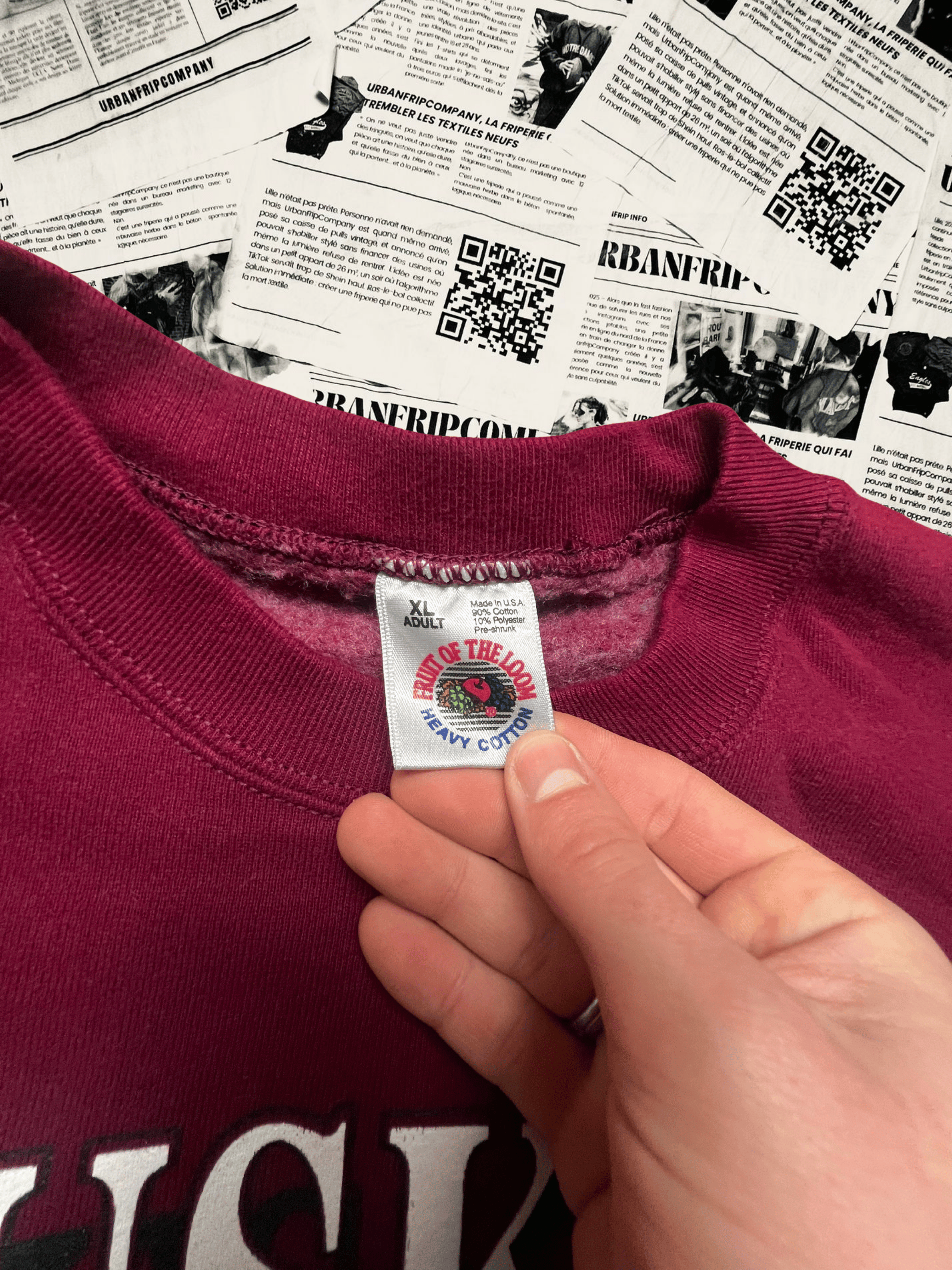 (XL) Pull Universitaire – Style Campus US 90s/2000s | UrbanFripCompany